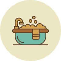 Badewanne kreatives Icon-Design vektor