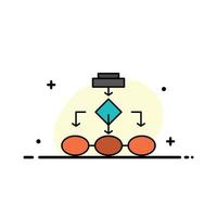 flödesschema algoritm företag data arkitektur schema strukturera arbetsflöde företag platt linje fylld ikon vektor baner mall