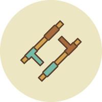 Tonfa kreatives Icon-Design vektor