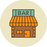 Bar-Shop kreatives Icon-Design vektor