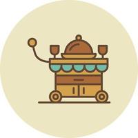 Food Cart kreatives Icon-Design vektor