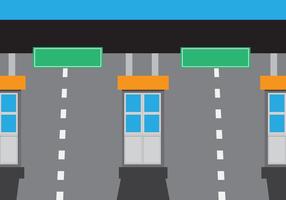 Enkel Toll Booth Station Vector