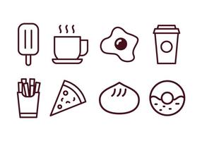 Essen und Trinken Icon Pack vektor