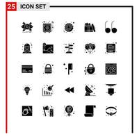 uppsättning av 25 modern ui ikoner symboler tecken för öppen födelsedag säker låda låda Plats redigerbar vektor design element