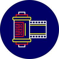 Filmrolle kreatives Icon-Design vektor