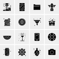 16 universelle Business-Icons Vektor kreative Icon-Illustration zur Verwendung in Web- und Mobilprojekten