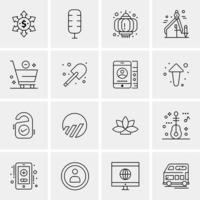 16 universelle Business-Icons Vektor kreative Icon-Illustration zur Verwendung in Web- und Mobilprojekten