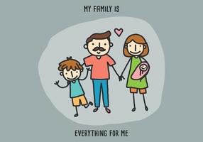 Meine Familie ist alles für mich vektor