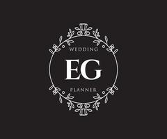 z. B. Initialen Brief Hochzeit Monogramm Logos Sammlung, handgezeichnete moderne minimalistische und florale Vorlagen für Einladungskarten, Save the Date, elegante Identität für Restaurant, Boutique, Café im Vektor