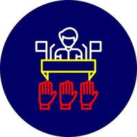 Demokratie kreatives Icon-Design vektor