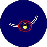 Piraten-Patch kreatives Icon-Design vektor