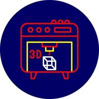 3D-Drucker kreatives Icon-Design vektor