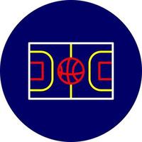 Basketballplatz kreatives Icon-Design vektor