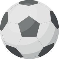 en ljus svart och vit boll för spelar fotboll . klassisk fotboll boll i svart och vit. en sporter tillbehör. vektor illustration isolerat på en vit bakgrund