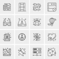 16 universelle Business-Icons Vektor kreative Icon-Illustration zur Verwendung in Web- und Mobilprojekten