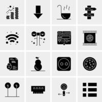 16 universelle Business-Icons Vektor kreative Icon-Illustration zur Verwendung in Web- und Mobilprojekten