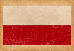 Grunge flagga av Polen vektor