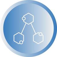 Einzigartiges Symbol für die Vektorlinie der chemischen Struktur vektor