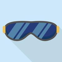 Snowboard-Brille-Symbol, flacher Stil vektor