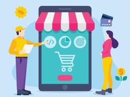 SEO-Marketing-Unternehmen für M-Commerce vektor