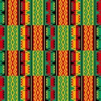 ethnisches afrikanisches traditionelles Muster. afrikanischer stammes-kente buntes muster nahtloser hintergrund. abstraktes afrikanisches muster für stoff, innendekorationselemente, polster, verpackung. vektor