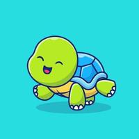 söt sköldpadda håller på med yoga tecknad serie vektor ikon illustration. djur- sport ikon begrepp isolerat premie vektor. platt tecknad serie stil
