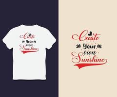 solsken typografi t-shirt design med vektor