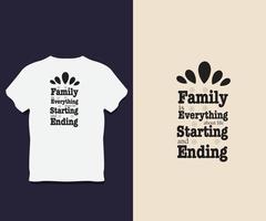 Familientypografie-T-Shirt-Design mit Vektor