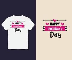 Valentinstag-Typografie-T-Shirt-Design mit Vektor