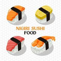 Nigiri-Sushi-Vektorsammlung vektor