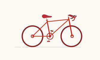Flacher roter Fahrradvektor. Sportbike-Symbol vektor