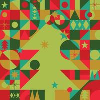 abstraktes Mosaik Geometrie Weihnachtsmotiv Muster Hintergrund Vektor Illustration eps10