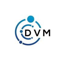 dvm-Brief-Logo-Design auf weißem Hintergrund. dvm kreative Initialen schreiben Logo-Konzept. Dvm-Briefgestaltung. vektor