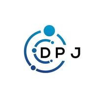 dpj-Brief-Logo-Design auf weißem Hintergrund. dpj kreative Initialen schreiben Logo-Konzept. dpj Briefgestaltung. vektor