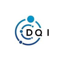 dqi-Brief-Logo-Design auf weißem Hintergrund. dqi kreative Initialen schreiben Logo-Konzept. dqi Briefgestaltung. vektor
