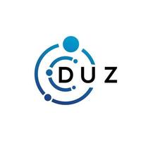 duz-Buchstaben-Logo-Design auf weißem Hintergrund. duz kreative Initialen schreiben Logo-Konzept. Duz-Briefgestaltung. vektor