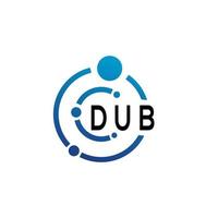 Dub-Brief-Logo-Design auf weißem Hintergrund. Dub kreatives Initialen-Buchstaben-Logo-Konzept. Dub-Buchstaben-Design. vektor