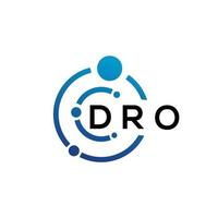 dro brev logotyp design på vit bakgrund. dro kreativ initialer brev logotyp begrepp. dro brev design. vektor