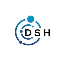 dsh-Brief-Logo-Design auf weißem Hintergrund. dsh kreative Initialen schreiben Logo-Konzept. dsh Briefgestaltung. vektor