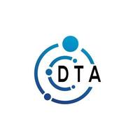 dta brev logotyp design på vit bakgrund. dta kreativ initialer brev logotyp begrepp. dta brev design. vektor