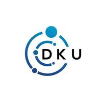 dku brev logotyp design på vit bakgrund. dku kreativ initialer brev logotyp begrepp. dku brev design. vektor