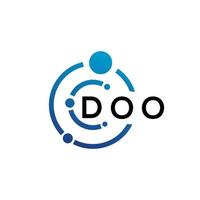 Doo-Brief-Logo-Design auf weißem Hintergrund. doo kreative Initialen schreiben Logo-Konzept. doo Briefgestaltung. vektor