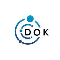 dok-Buchstaben-Logo-Design auf weißem Hintergrund. dok kreative Initialen schreiben Logo-Konzept. dok Briefgestaltung. vektor