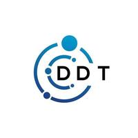 DDT-Brief-Logo-Design auf weißem Hintergrund. ddt kreative Initialen schreiben Logo-Konzept. ddt Briefgestaltung. vektor