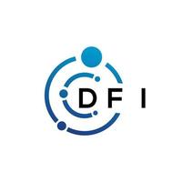 dfi-Brief-Logo-Design auf weißem Hintergrund. dfi kreatives Initialen-Brief-Logo-Konzept. dfi Briefgestaltung. vektor