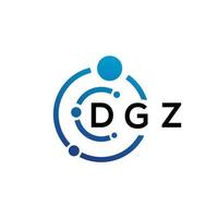 dgz-Brief-Logo-Design auf weißem Hintergrund. dgz kreative Initialen schreiben Logo-Konzept. dgz Briefgestaltung. vektor