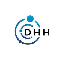 dhh-Buchstaben-Logo-Design auf weißem Hintergrund. dhh kreative Initialen schreiben Logo-Konzept. dhh Briefgestaltung. vektor