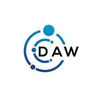 Daw-Brief-Logo-Design auf weißem Hintergrund. daw kreative Initialen schreiben Logo-Konzept. Daw-Brief-Design. vektor