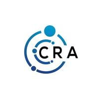 cra-Brief-Logo-Design auf weißem Hintergrund. cra kreative Initialen schreiben Logo-Konzept. Cra-Brief-Design. vektor