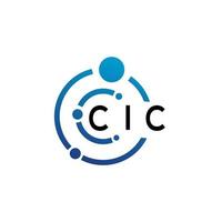 cic-Buchstaben-Logo-Design auf weißem Hintergrund. cic kreative Initialen schreiben Logo-Konzept. cic-Briefgestaltung. vektor